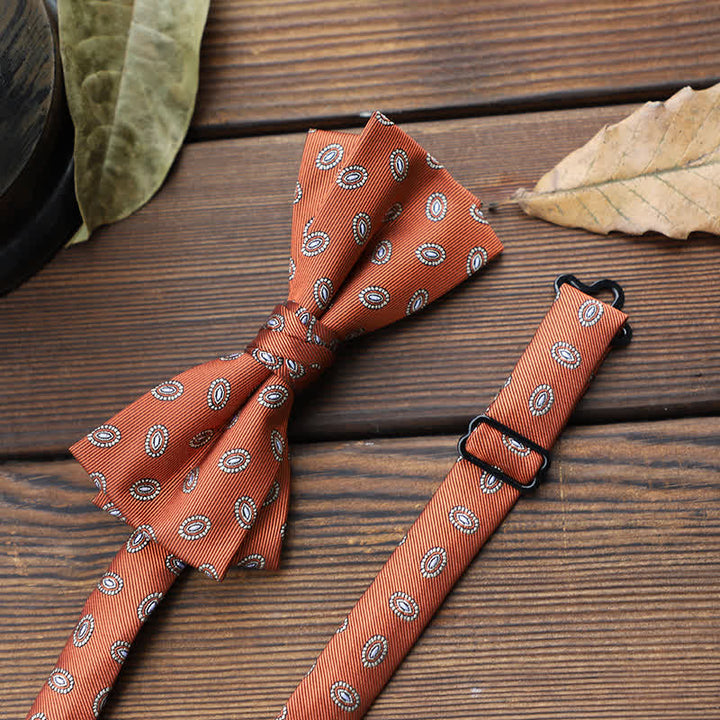 Pajarita floral con rayas británicas para hombre
