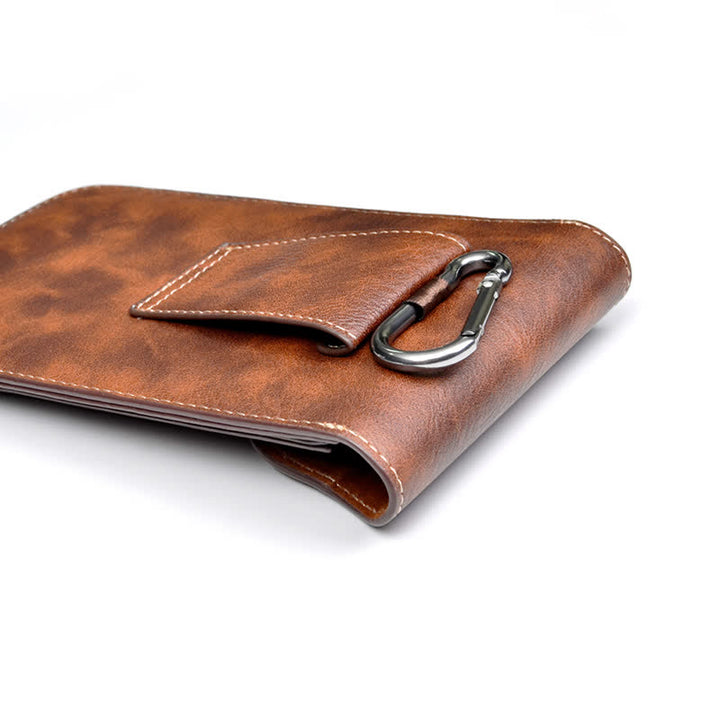 Estuche para teléfono móvil con clip magnético de doble capa y cinturón