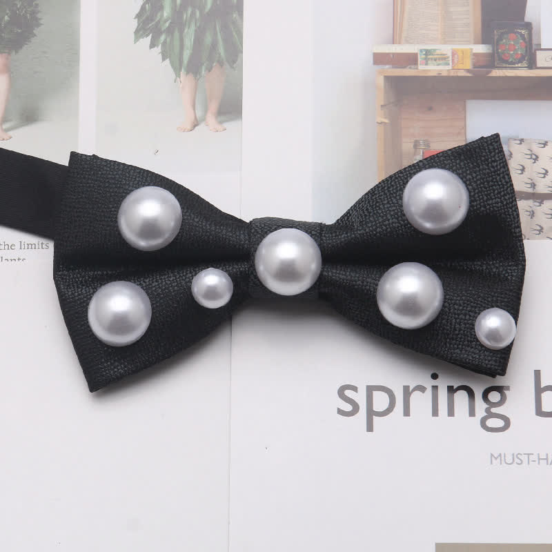 Pajarita de fiesta con perlas artificiales para bailar