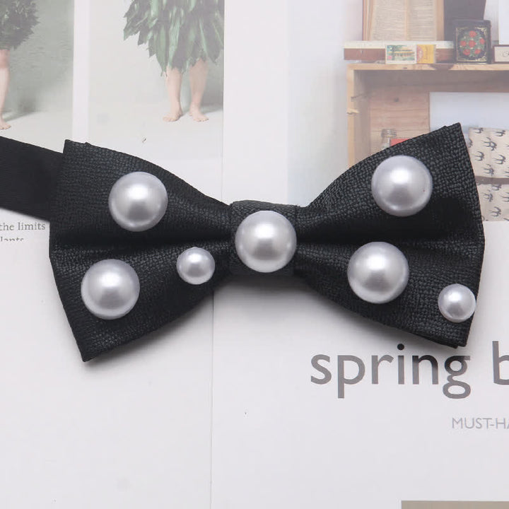 Pajarita de fiesta con perlas artificiales para bailar