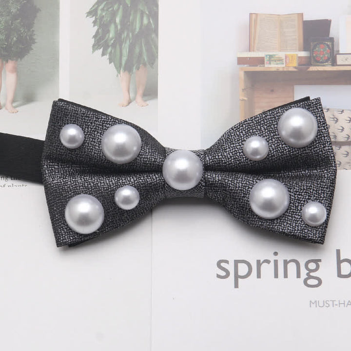 Pajarita de fiesta con perlas artificiales para bailar