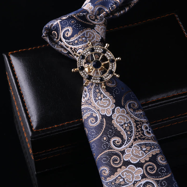 Corbata con hebilla estilo retro real para hombre