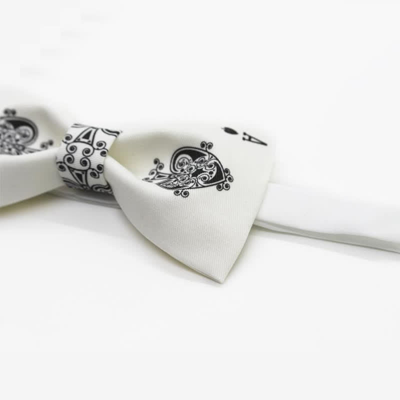 Pajarita de póquer con as de espadas para hombre
