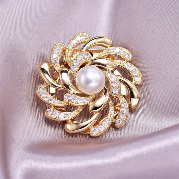 Broche con hebilla y flores de crisantemo para mujer