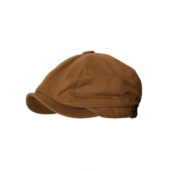 Gorra de boina octogonal de algodón británico Newsboy