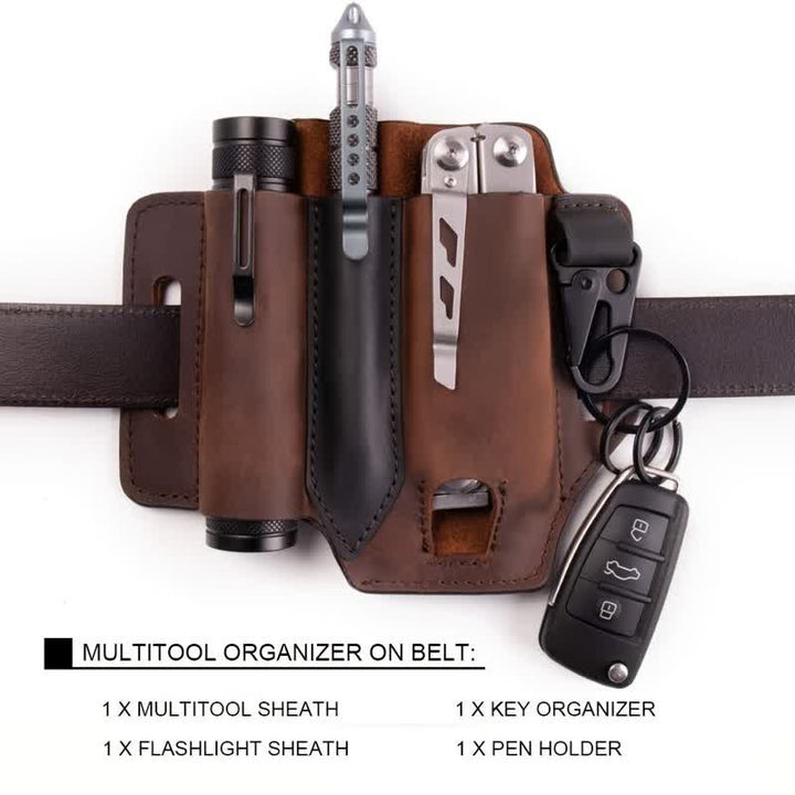 Bolsa de cinturón con organizador de bolsillo para herramientas múltiples tácticas.
