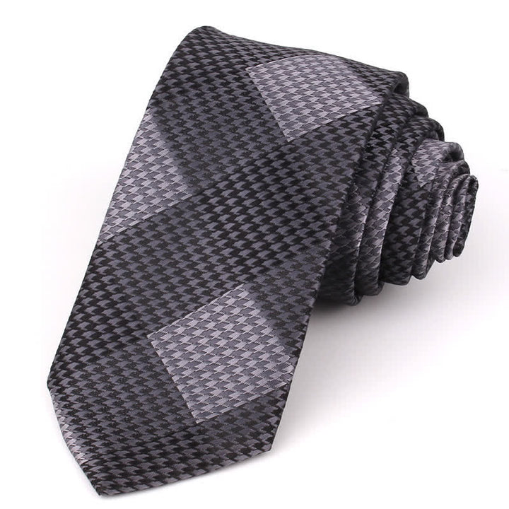 Corbata de cuadros grandes con diseño de patchwork visual para hombre