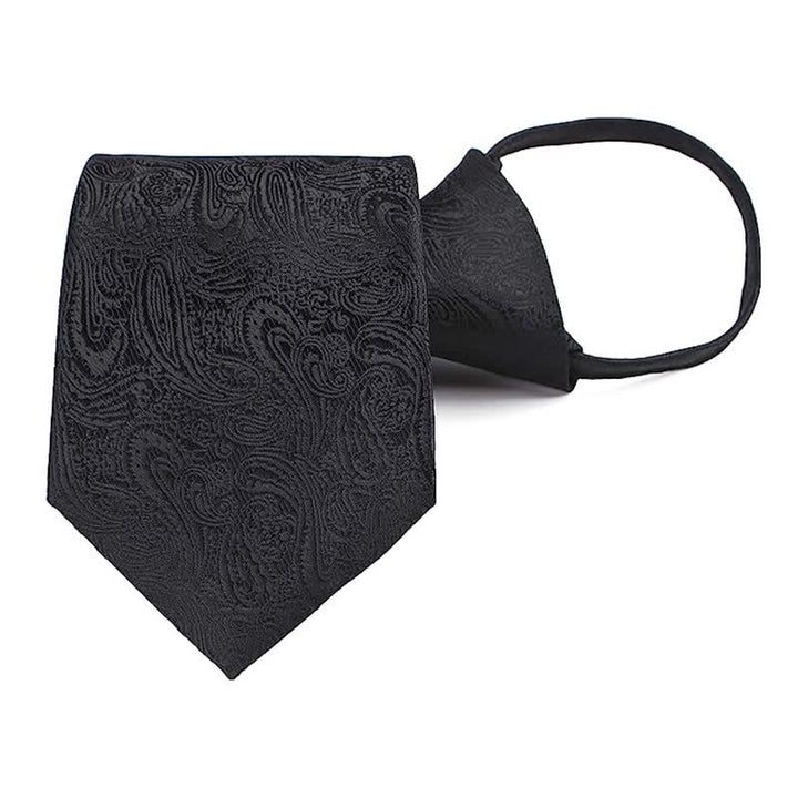 Corbata informal con cremallera y estampado de cachemira para hombre