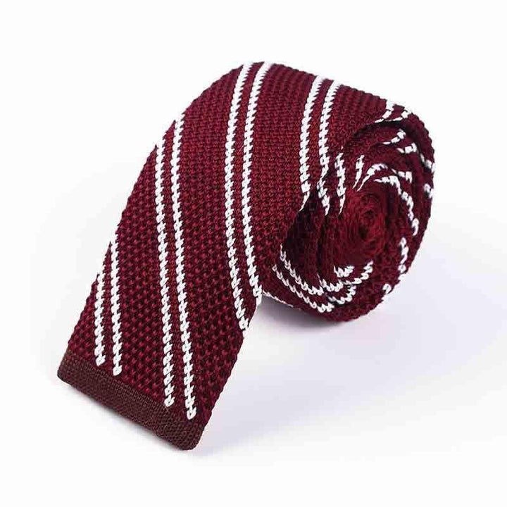 Corbata de punto con rayas diagonales para hombre