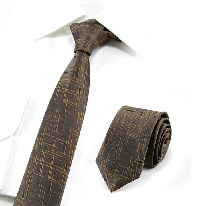 Corbata fina de líneas deslumbrantes y modernas para hombre