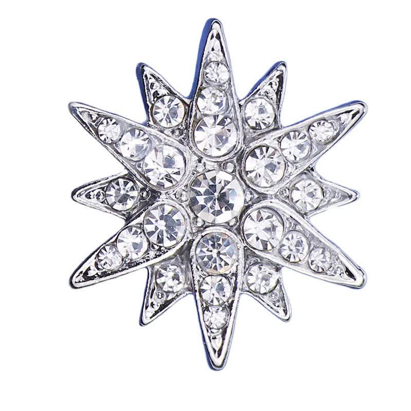 Impresionante broche de estrella con hexagrama para hombre