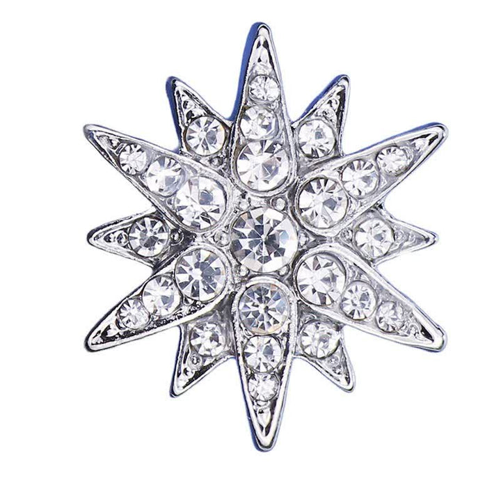 Impresionante broche de estrella con hexagrama para hombre