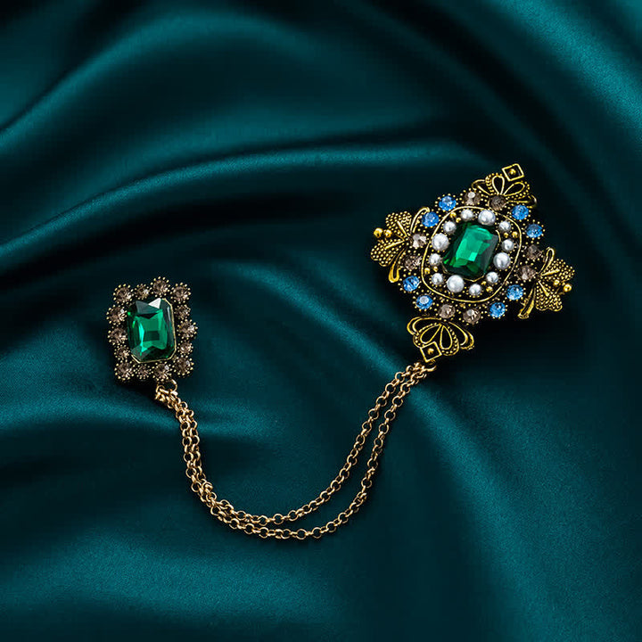 Broche de cadena barroco de palacio para mujer