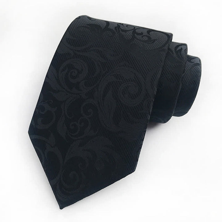 Conjunto de 2 corbatas con diseño floral en espiral para hombre