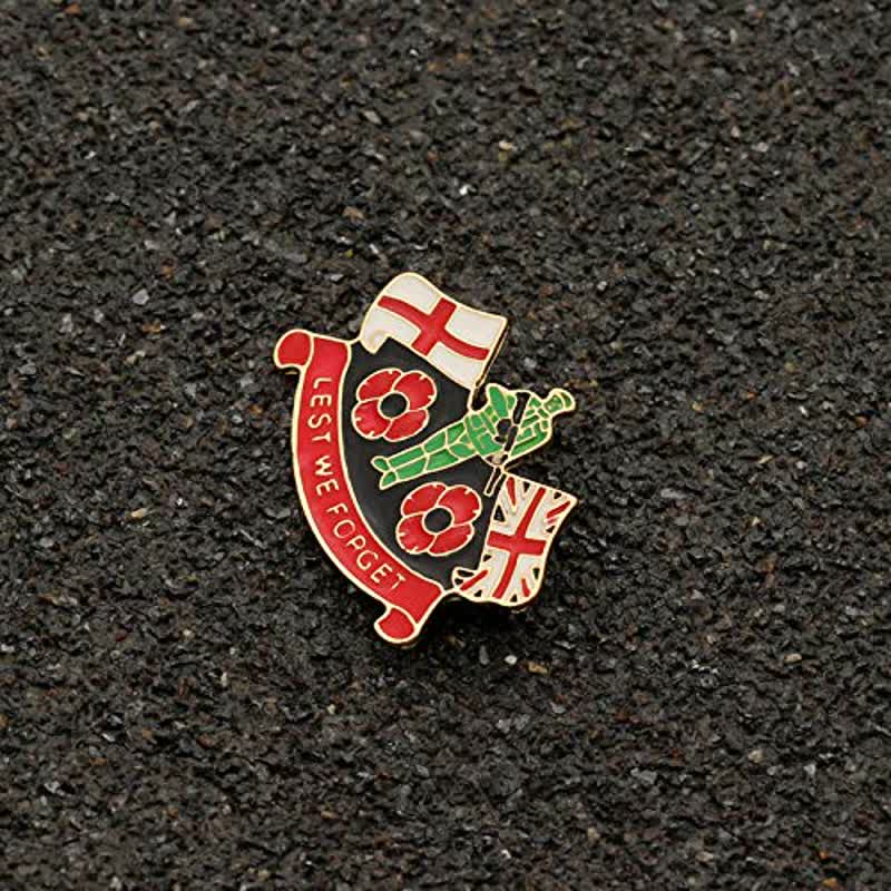 Broche unisex de amapola soldado Lest We Forget
