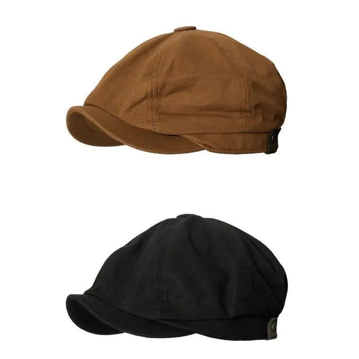 Gorra de boina octogonal de algodón británico Newsboy