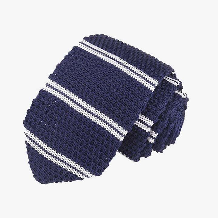 Corbata de punto con rayas horizontales para hombre