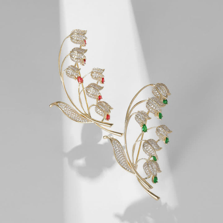 Broche de lirio de los valles para mujer