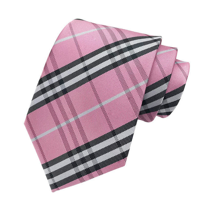 Corbata clasica escocesa a cuadros para hombre 