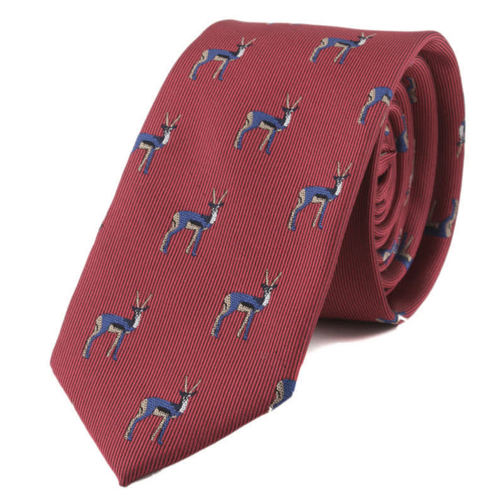 Corbata para hombre con motivos de póquer y animales.