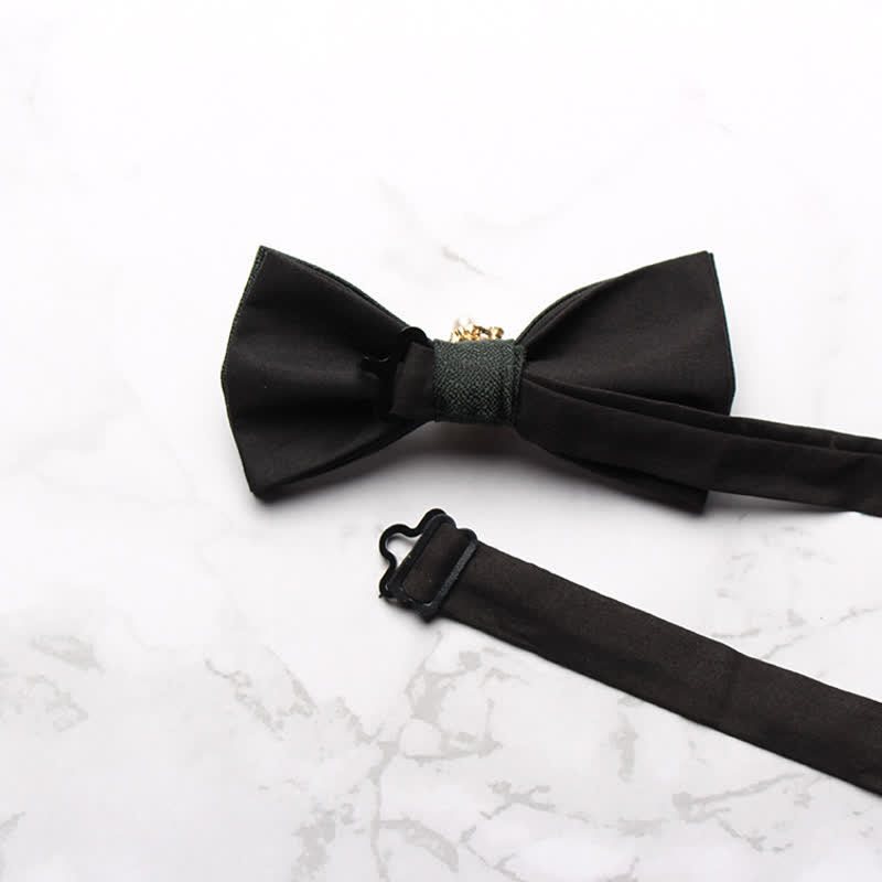 Pajarita de esmoquin formal con perlas para hombre