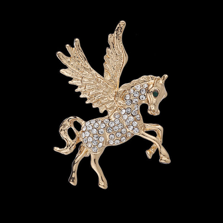 Broche vintage de alas de pegaso para hombre