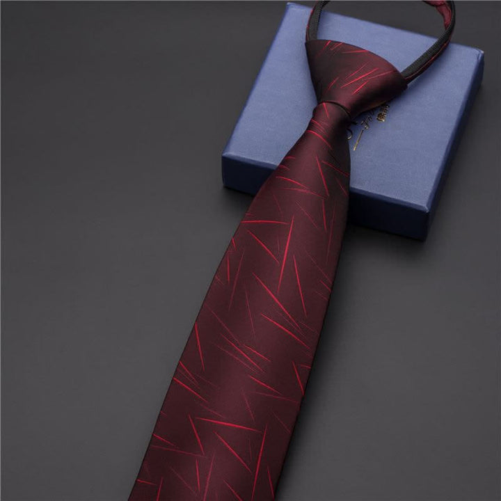 Corbata de negocios con cremallera para hombre, novedosa