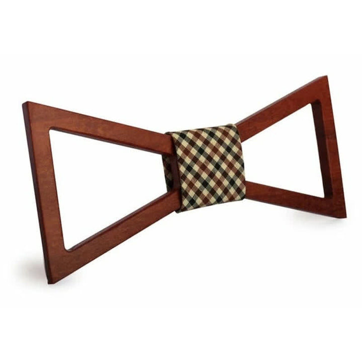 Pajarita clásica de madera con marco para hombre