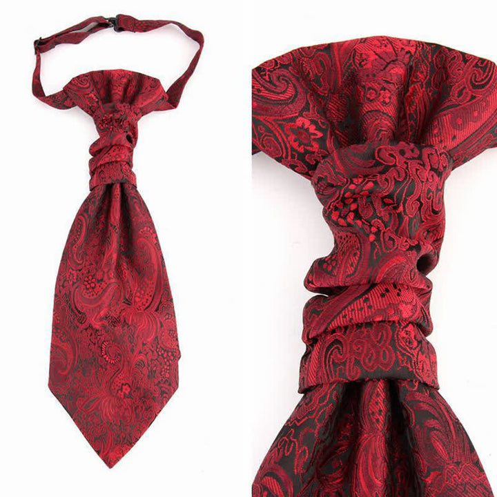 Chaleco de traje de cachemira para hombre con corbata preatada