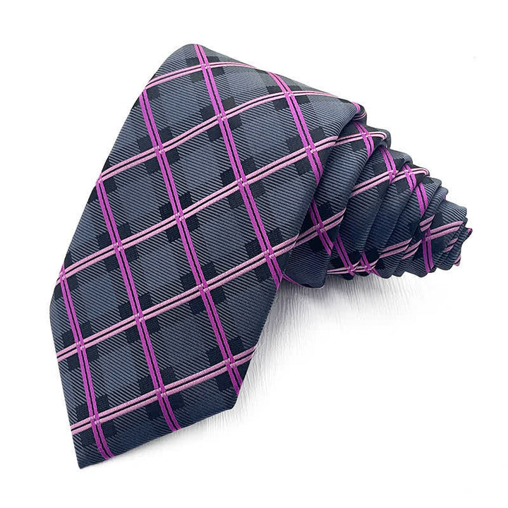 Corbata elegante de cuadros brillantes para hombre