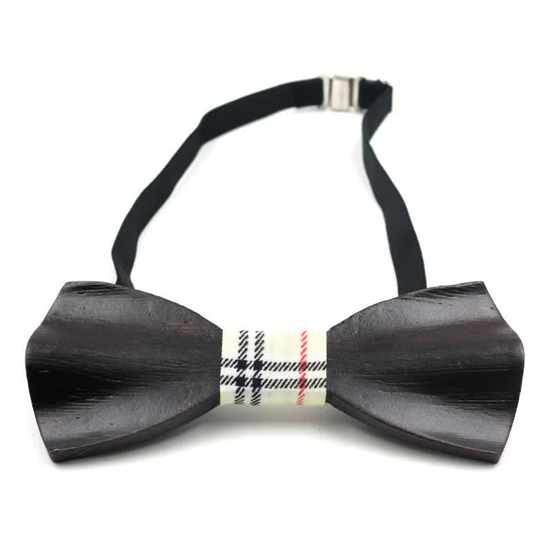 Pajarita de madera curvada en 3D elegante para hombre
