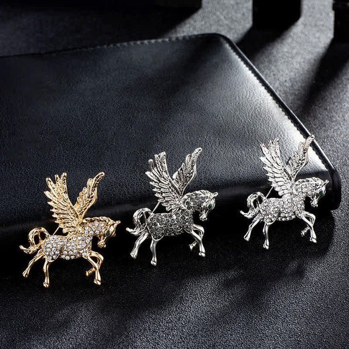 Broche vintage de alas de pegaso para hombre