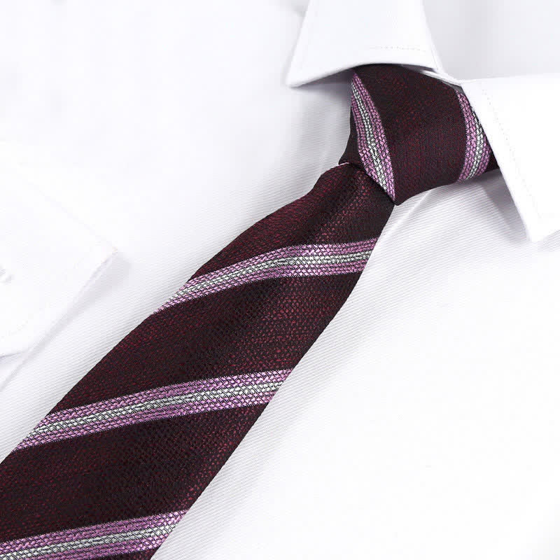 Corbata moderna de rayas con textura para hombre