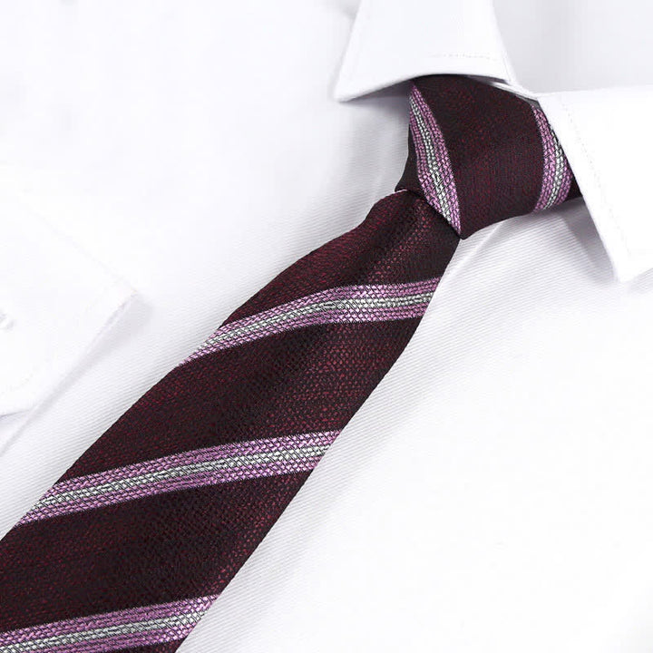 Corbata moderna de rayas con textura para hombre