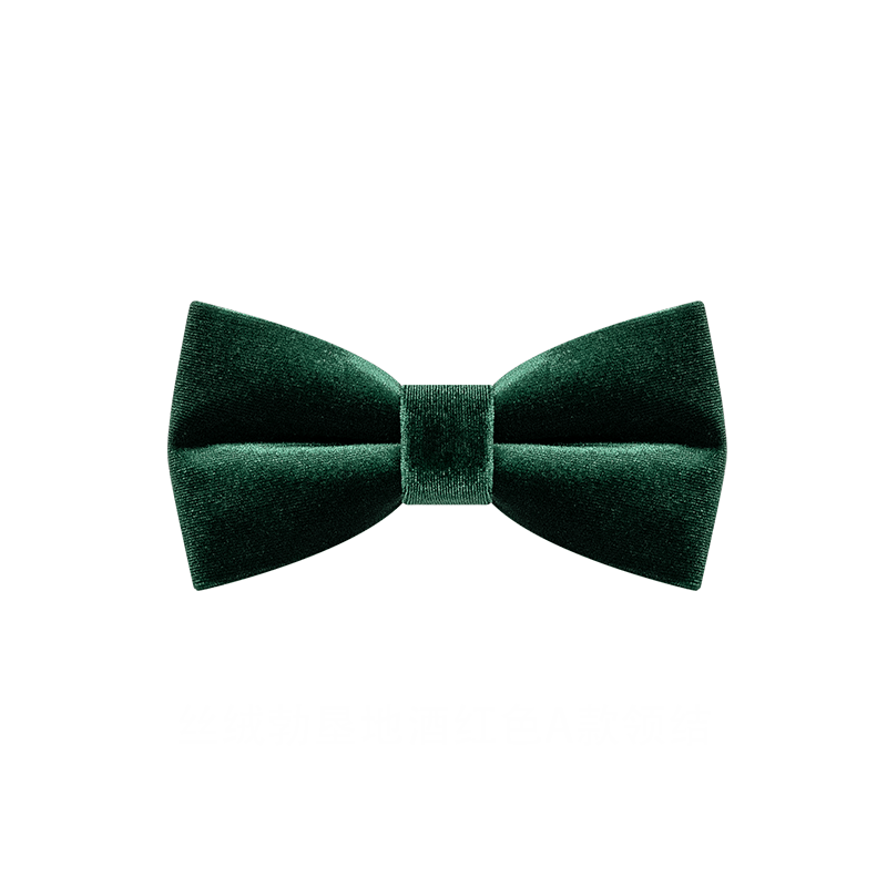 Pajarita de terciopelo de color verde esmeralda liso para hombre