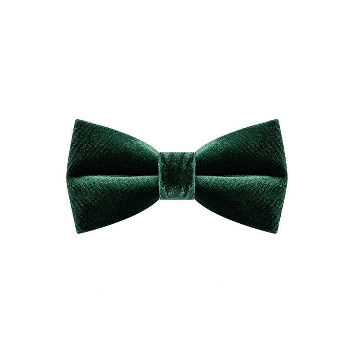 Pajarita de terciopelo de color verde esmeralda liso para hombre