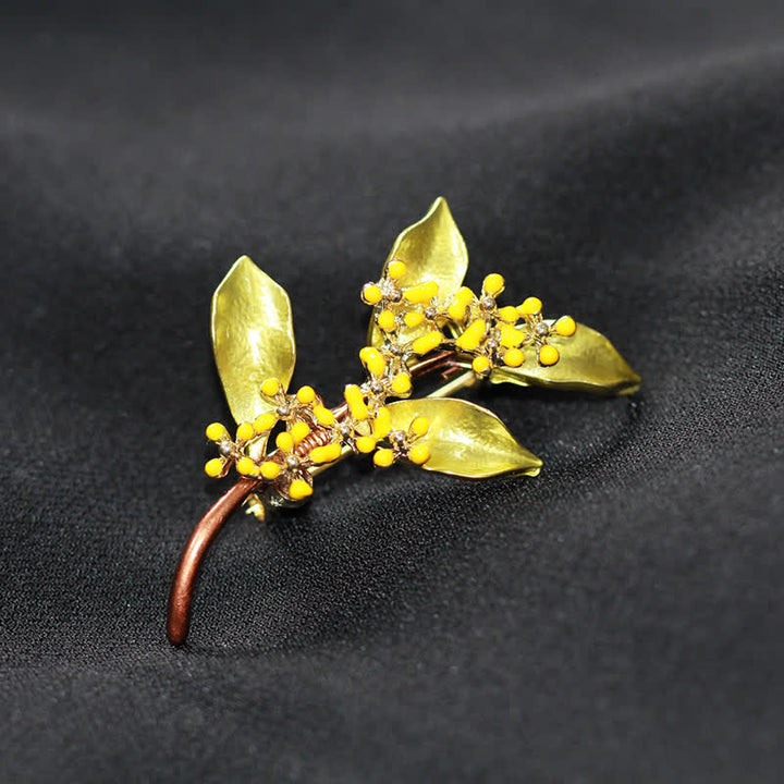 Broche de hojas y ramas de Fragrans para mujer