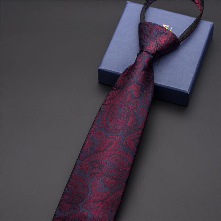 Corbata de negocios con cremallera para hombre, novedosa
