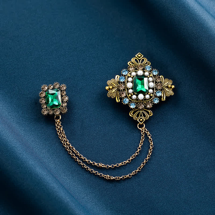 Broche de cadena barroco de palacio para mujer