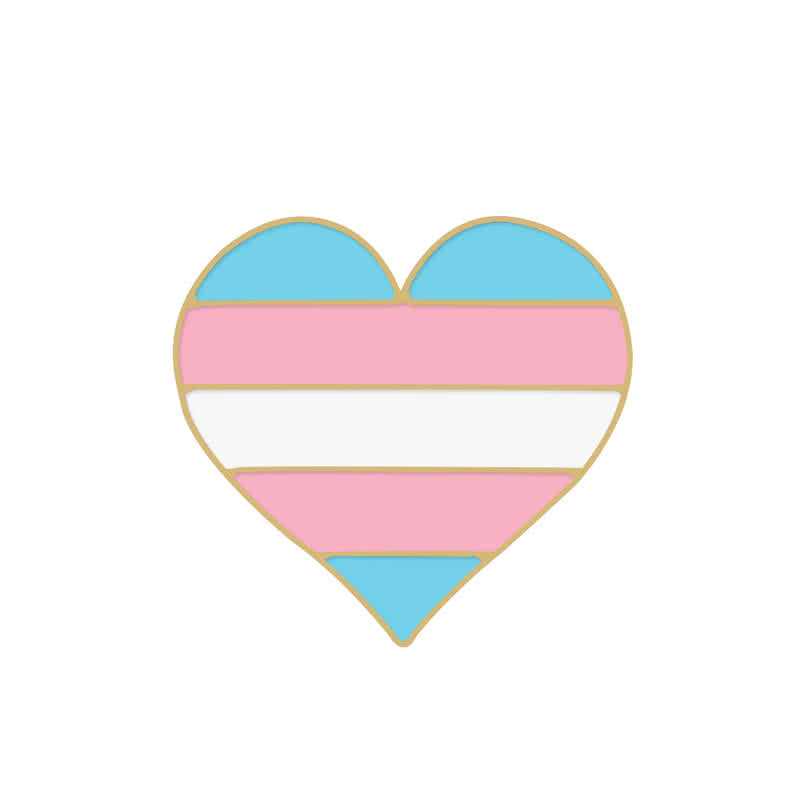 Broche con la bandera del arcoíris rosa y azul del Día del Orgullo, 6 piezas