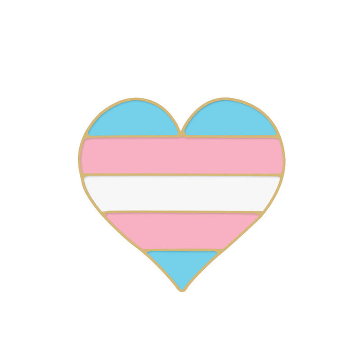 Broche con la bandera del arcoíris rosa y azul del Día del Orgullo, 6 piezas
