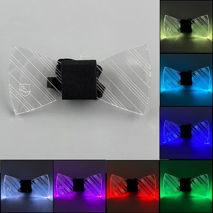 Pajarita luminosa de acrílico de estilo preppy con 7 colores para festivales