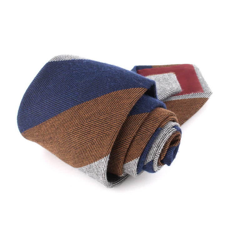 Corbata de rayas de lana suave estilo británico para hombre