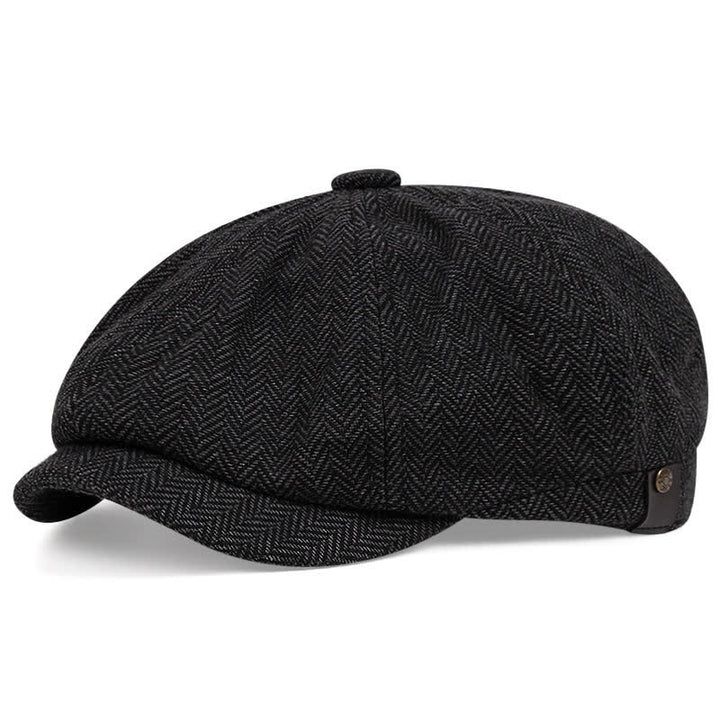 Boina octogonal de tweed de artista