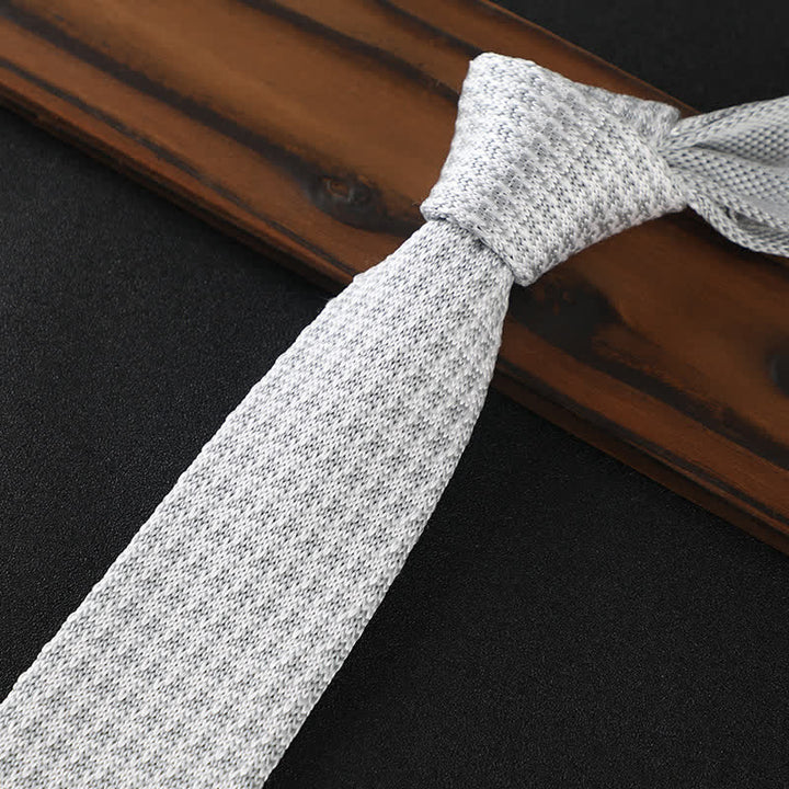 Corbata de punto con cuadros escoceses y pata de gallo para hombre
