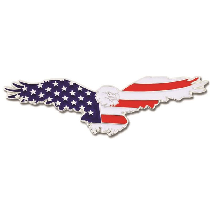 Broche de buitre con bandera estadounidense esmaltada para hombre