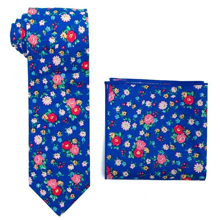 Conjunto de 2 corbatas con estampado floral de margaritas y rosas para hombre
