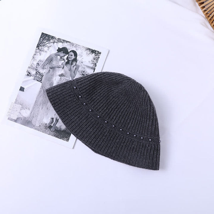Sombrero de pescador con perlas para vacaciones de mujer