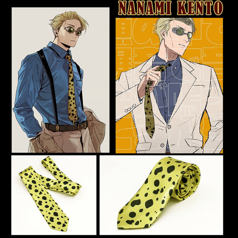 Corbata de cosplay Jujutsu Kaisen Kento Nanami para hombre