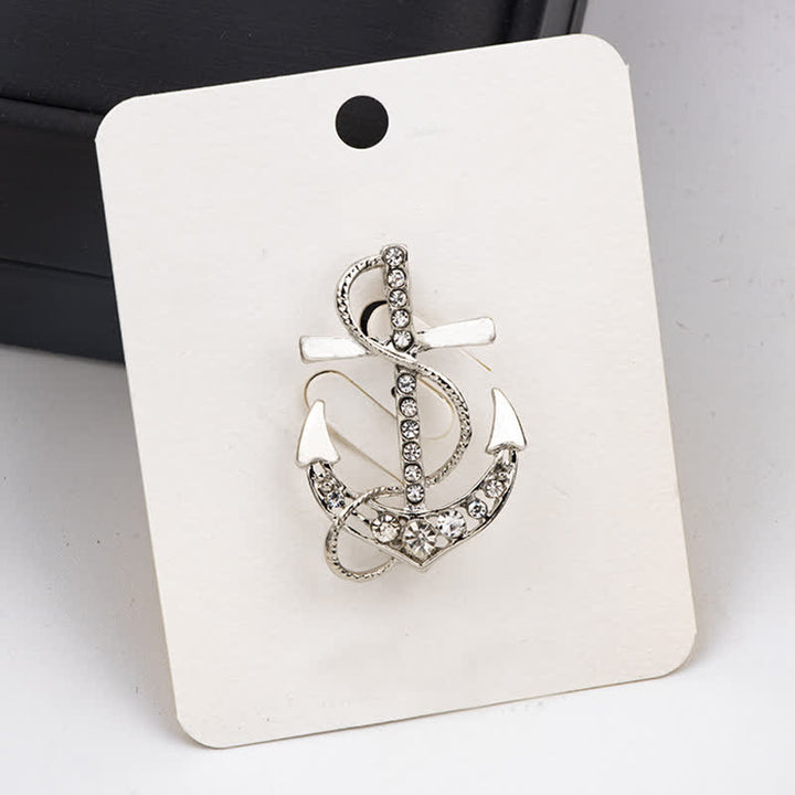 Broche de ancla de barco de mar para hombre